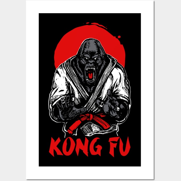 Kong Fu Wall Art by Planet of Tees